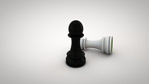 3d model chess pawn