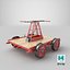 3D model railway handcar rail car vehicle