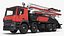 Mobile Concrete Pump Truck Red 3D model