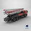 Mobile Concrete Pump Truck Red 3D model