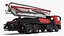 Mobile Concrete Pump Truck Red 3D model