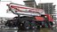 Mobile Concrete Pump Truck Red 3D model