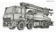 Mobile Concrete Pump Truck Red 3D model