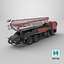 Mobile Concrete Pump Truck Red 3D model