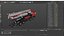 Mobile Concrete Pump Truck Red 3D model