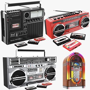 Detailed Retro Audio Devices