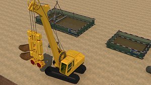 3D Crane Liebherr rigged