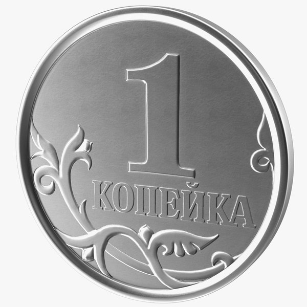 Russian 1 Kopek Coin 3D model
