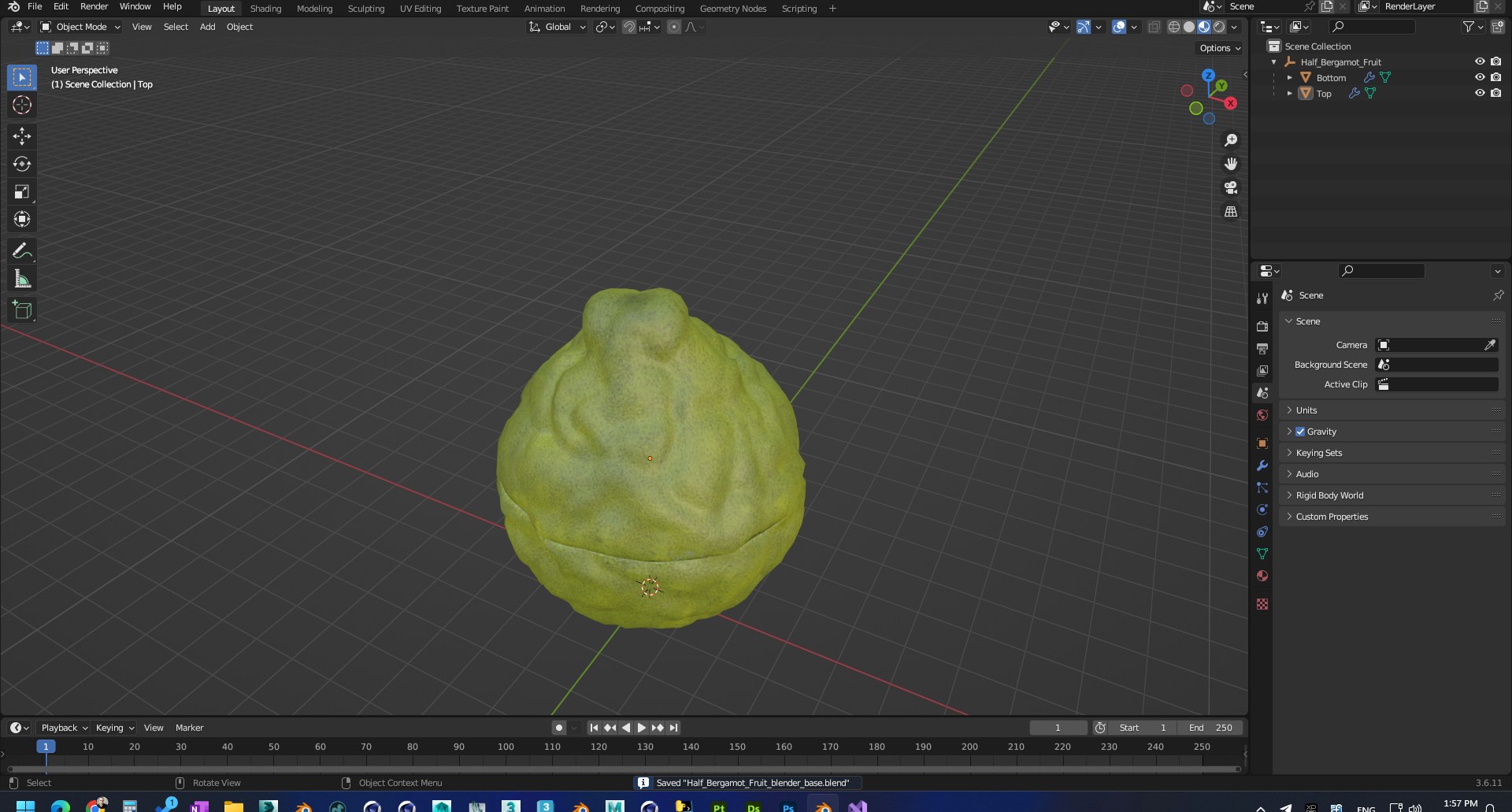 Half Bergamot Fruit 3D model https://p.turbosquid.com/ts-thumb/Ay/sJZOMD/0M/halfbergamotfruitvray3dmodel021/jpg/1727756175/1920x1080/fit_q87/5cc5e49a64836244452be61270a3c988a529aa74/halfbergamotfruitvray3dmodel021.jpg