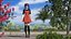 Fashionate donna cinese truccata per Cinema 4D
