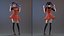 Fashionate donna cinese truccata per Cinema 4D