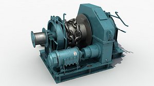 winch machinery chain 3d model