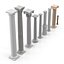 Colección de modelos 3D de columnas 3