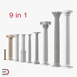 Columns 3D Models Collection 3