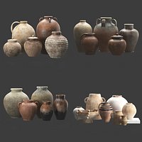 Artisan clay vases collection 2