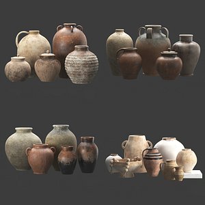 Artisan clay vases collection 2