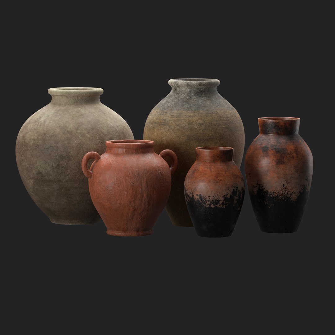 Artisan Clay Vases Collection 2 Model - TurboSquid 2091930