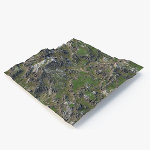 3D model grassy terrain - 3