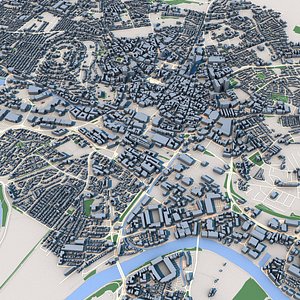3D Nottingham City United Kingdom model