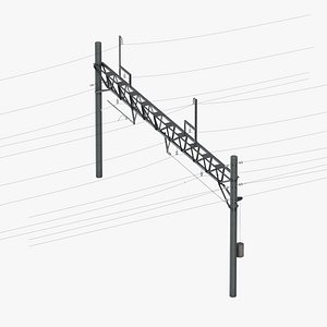3D Railway Wires 02 model