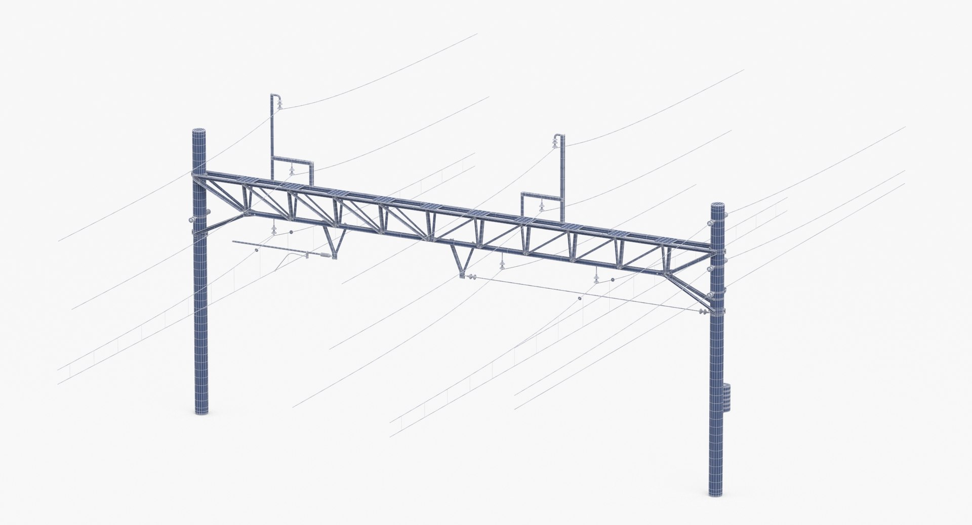 3D Railway Wires 02 Model - TurboSquid 1861481