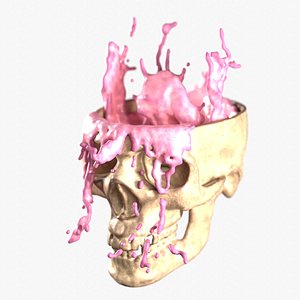 Liquid Brain Animation 3D model