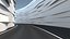 3D sci-fi futuristic road tunnel model
