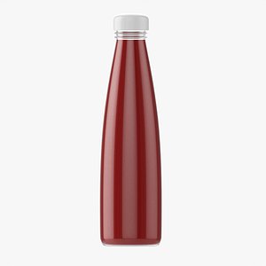 Barbecue sauce in glass bottle 11 3D model