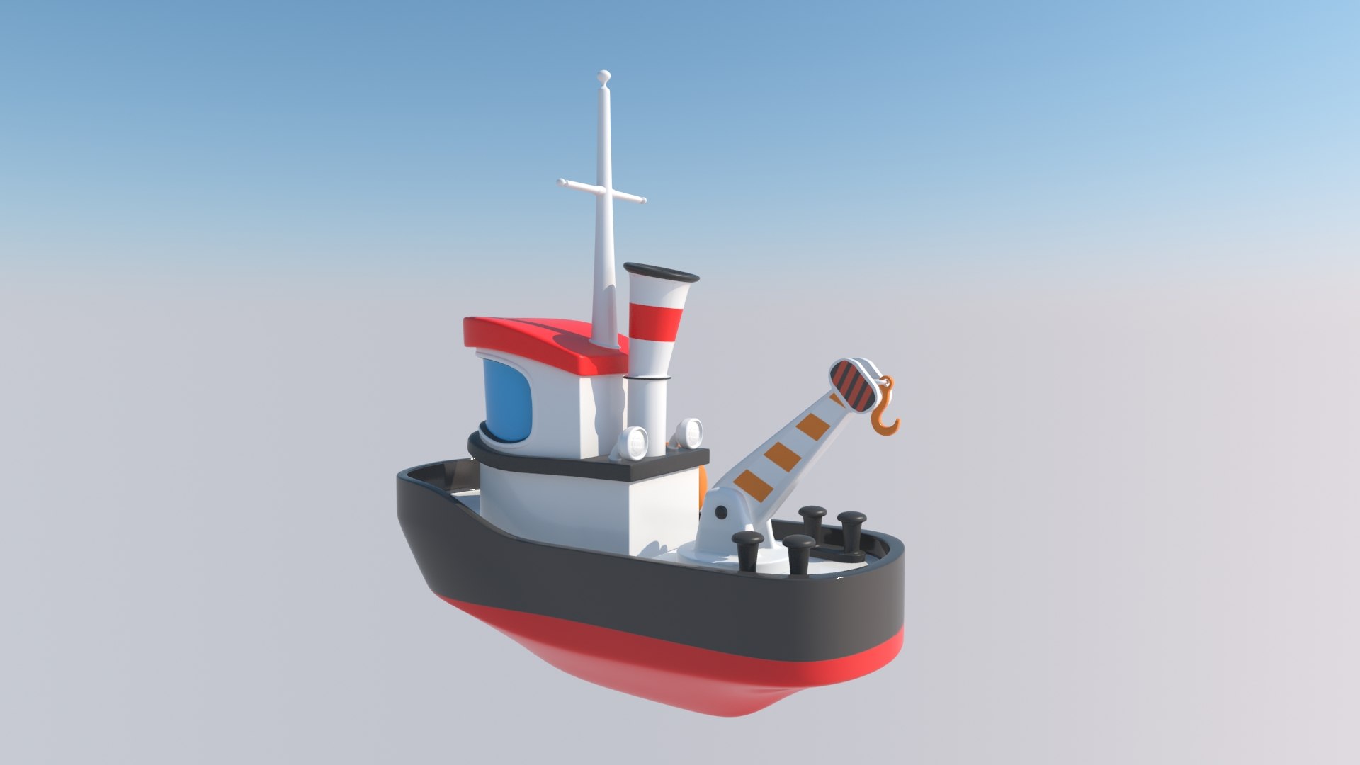 Cartoon Boat Toy Tugboat 3D - TurboSquid 1464123