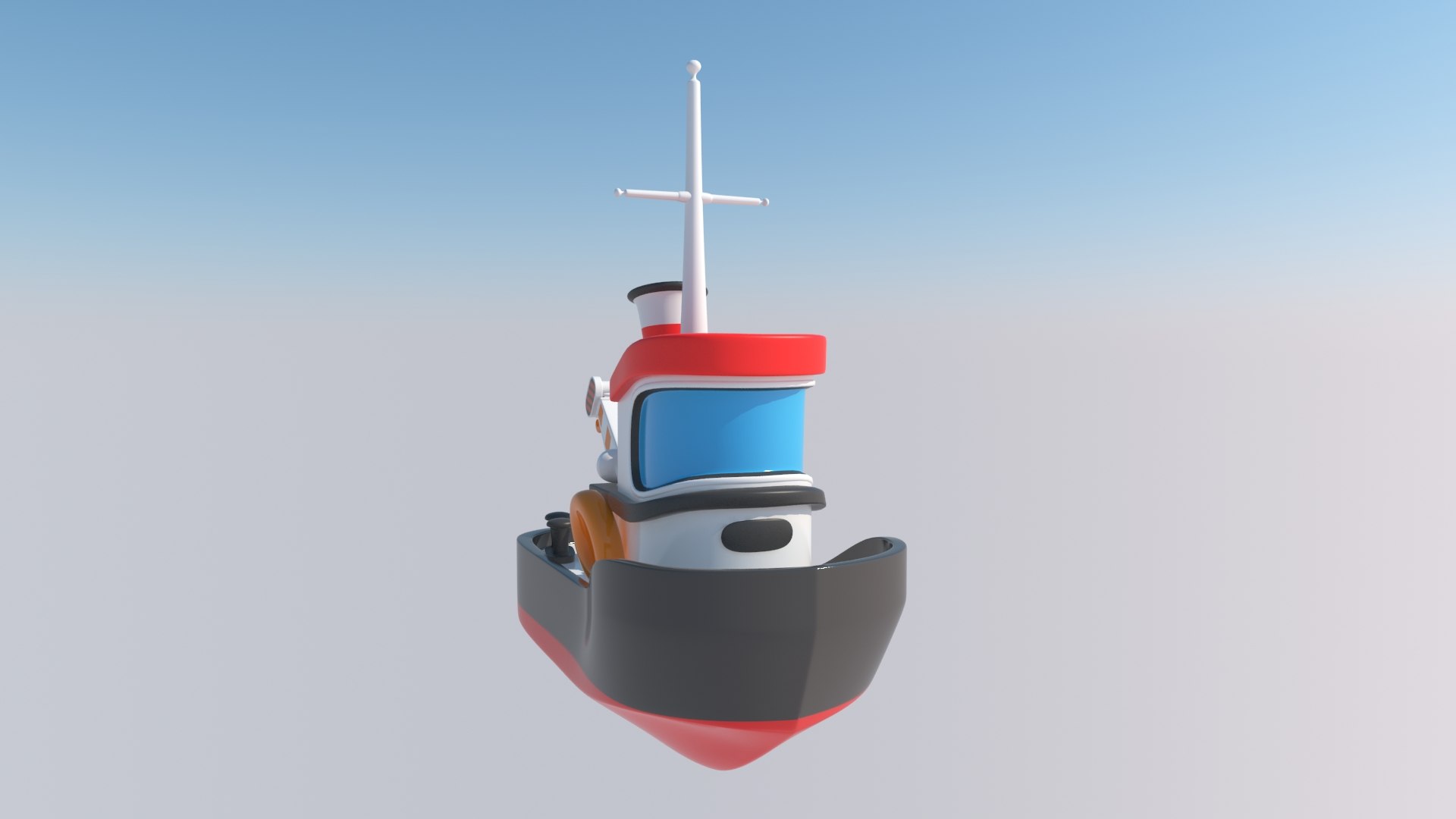 Cartoon Boat Toy Tugboat 3D - TurboSquid 1464123