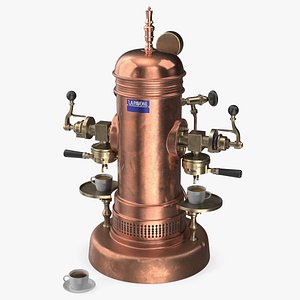 La Pavoni Vintage Copper Espresso Machine with Coffee