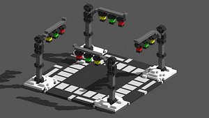 3D model voxel road