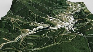 Bukovel  resort Carpathians Ukraine 3D model