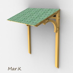 3d model of roof door