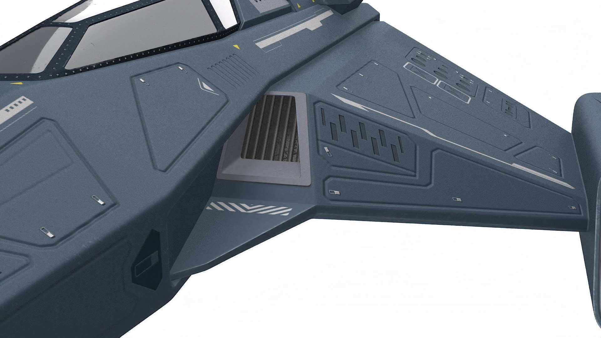 Futuristic Space Stealth Fighter Jet 3D - TurboSquid 2247305