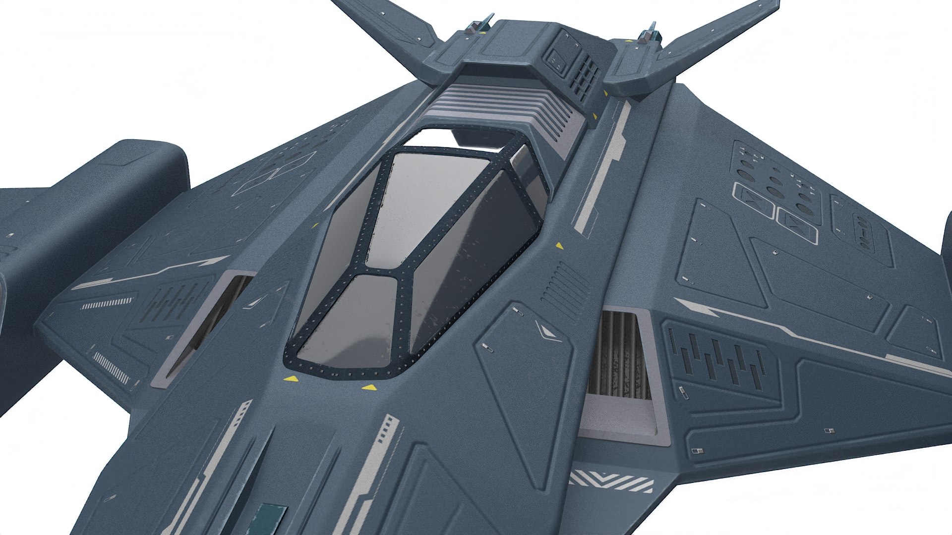 Futuristic Space Stealth Fighter Jet 3D - TurboSquid 2247305