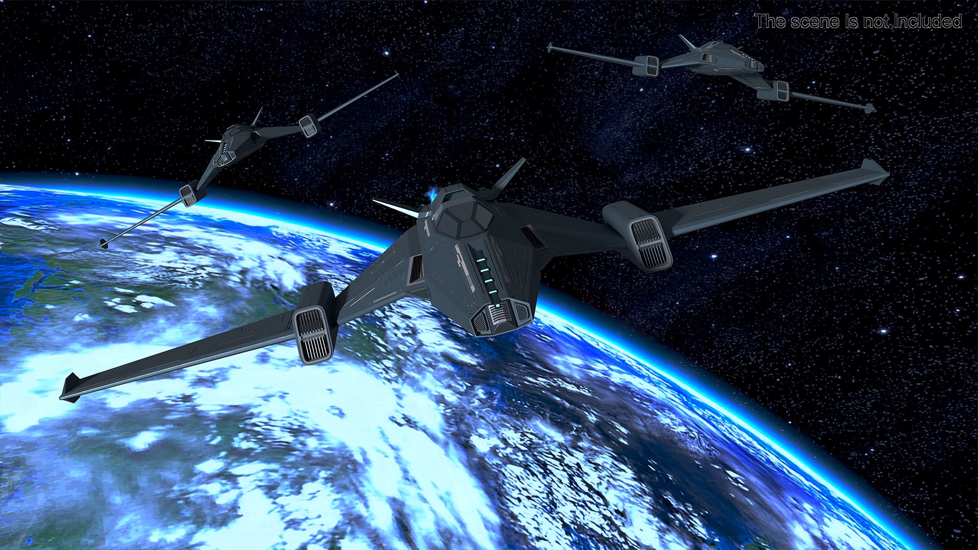 Futuristic Space Stealth Fighter Jet 3D - TurboSquid 2247305