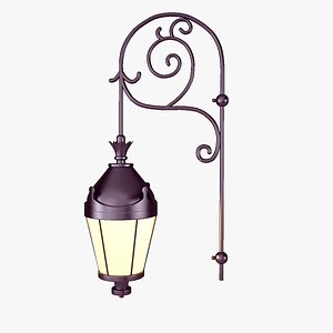 3D model street metal light