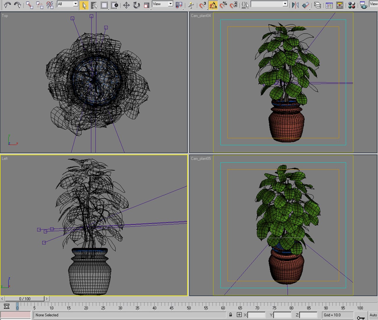 3d Plant Flowerpot Realistic Model