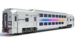 Double Deck NJ Train Passenger Car