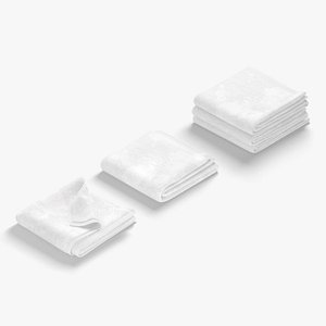White Bath Towel stack - hotel spa wiper