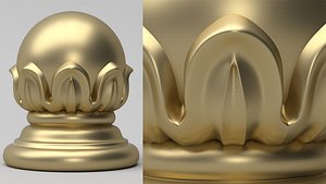 Carved Finial 3D model