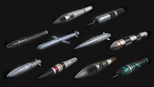3D Top 10 Missiles model
