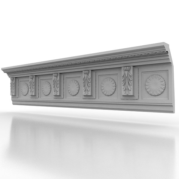 3D модель Карниз Молдинг 3 - TurboSquid 649544