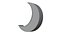 Modèle 3D d'un élégant croissant de lune aux motifs géométriques islamiques