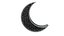 Modèle 3D d'un élégant croissant de lune aux motifs géométriques islamiques