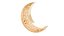 Modèle 3D d'un élégant croissant de lune aux motifs géométriques islamiques
