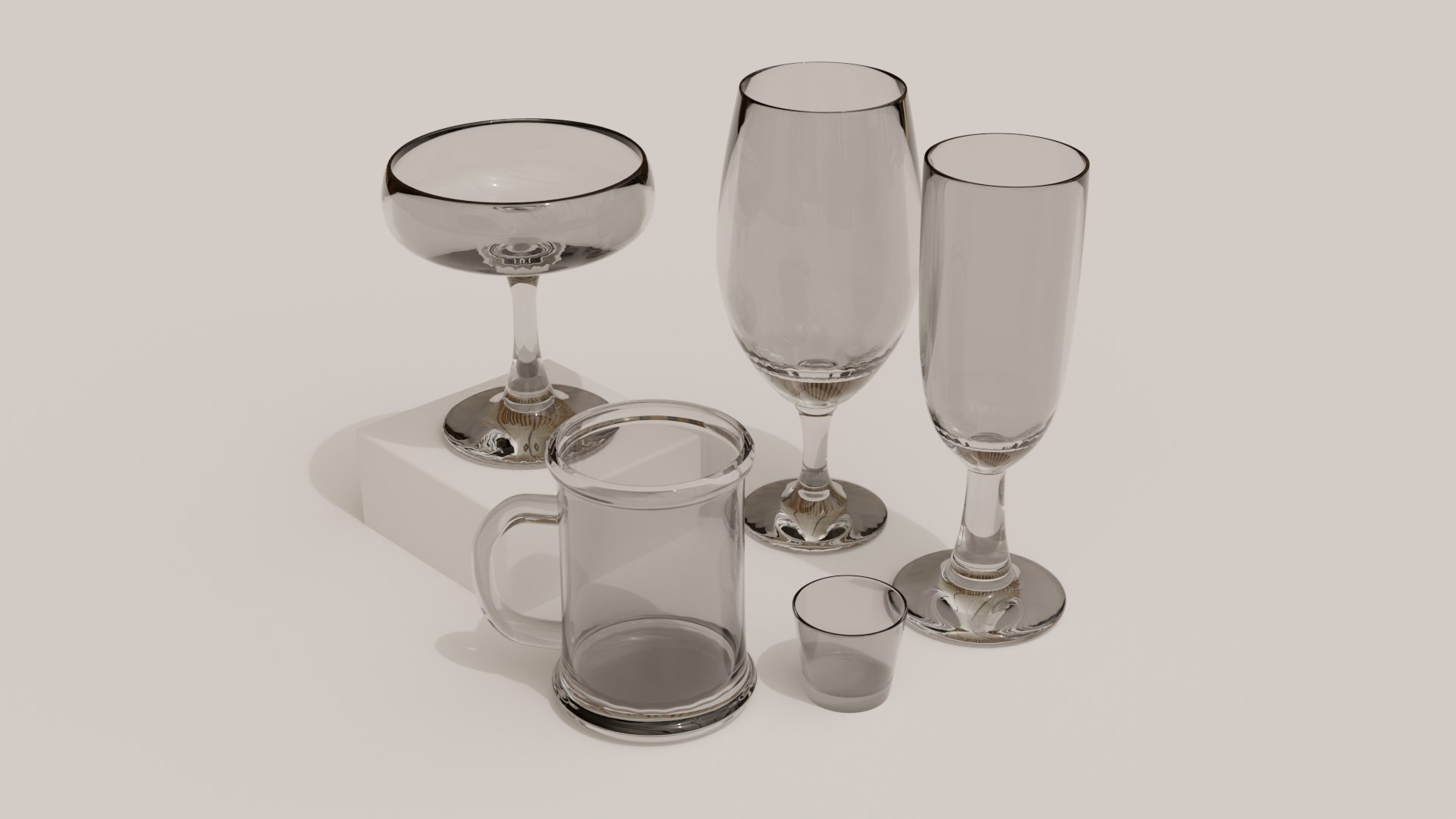 Glassware Set 3D Model - TurboSquid 1852031