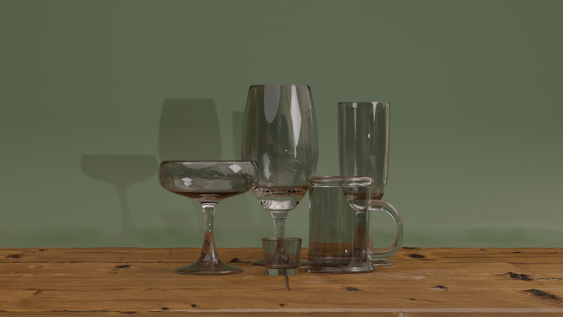 Glassware Set 3D Model - TurboSquid 1852031