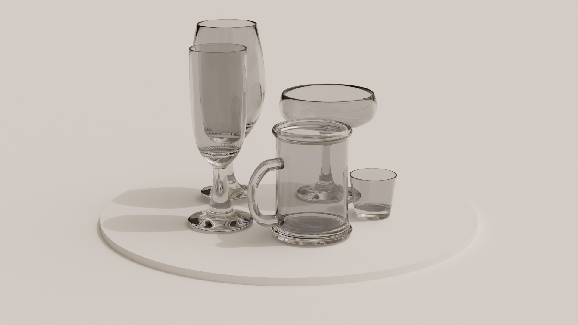 Glassware Set 3D Model - TurboSquid 1852031